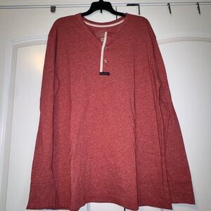 Lauren James Women's Maroon Long Sleeve Henley